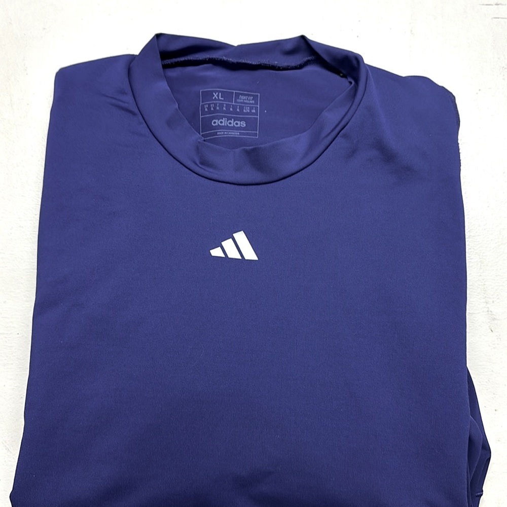 🏃‍♂️Adidas Mens like new excellent XL purple performance sports shirt Mock neck